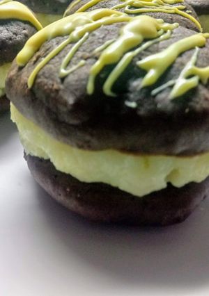 Una foto de Whoopies de chocolate