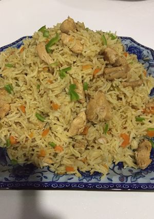 A picture of Chicken Vegetables rice.
