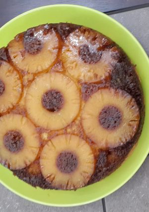 A picture of Pineapple upside down cake.