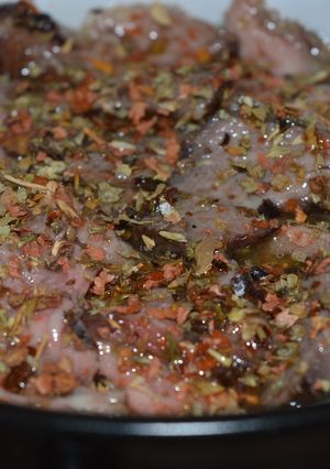 Una foto de Carne asada a la vinagreta