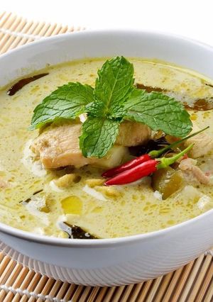 Une photo de Poulet Thaï au curry vert