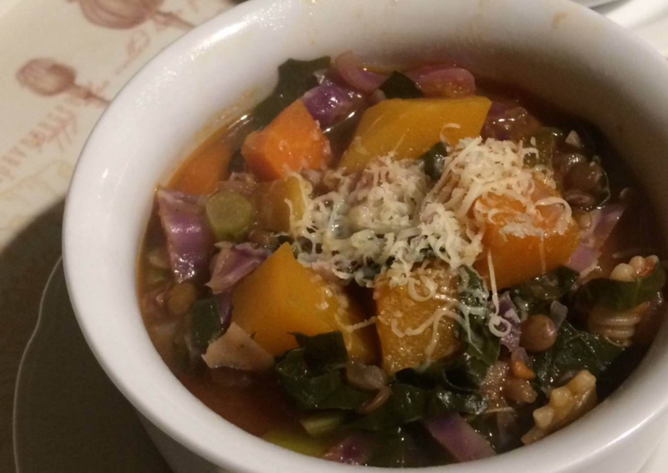 Cocina anti frío: Minestrone de lentejas (rápido)