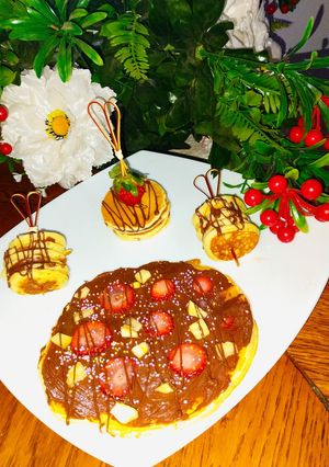 صورة لوصفة بان كيك 🍓🥞🍫