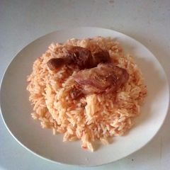 A picture of Coconut jolof rice.
