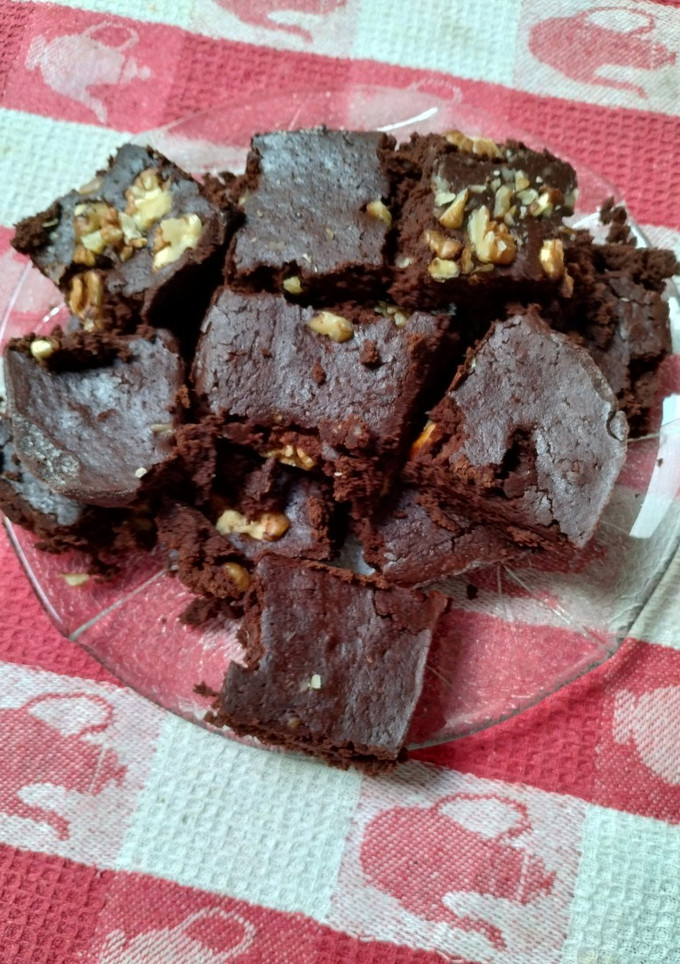 Una foto de Brownie de porotos negros
