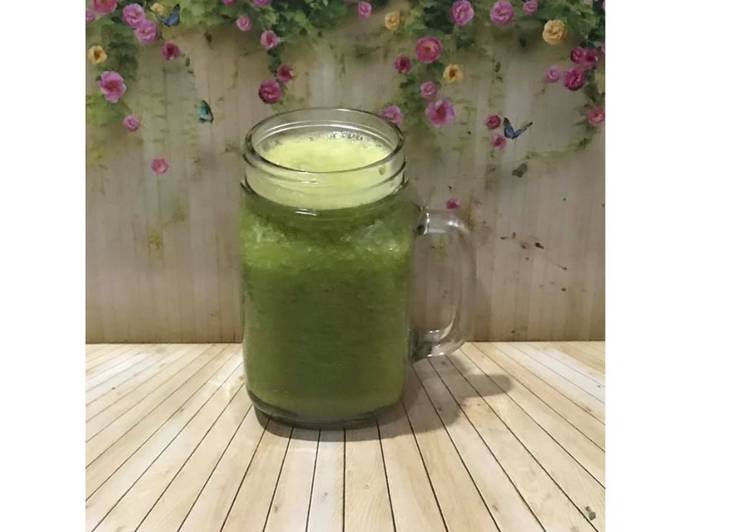Langkah Mudah untuk Membuat Diet Juice Kale Chicory Cucumber Mango Plum, Sempurna