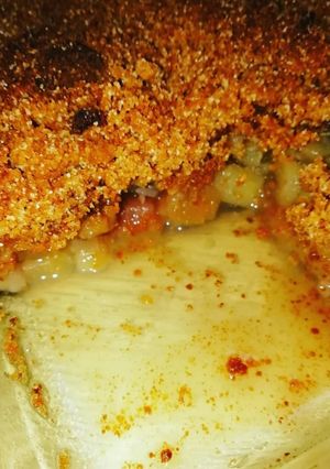 Une photo de Crumble pommes🍎 poires🍐banane🍌 au speculos