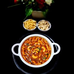A picture of Kathyawadi kaju Gathiya sabzi.