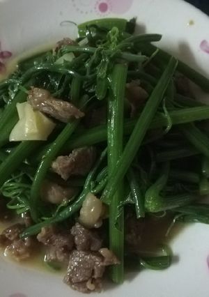 Hình của món Đọn su xào bò gân.
