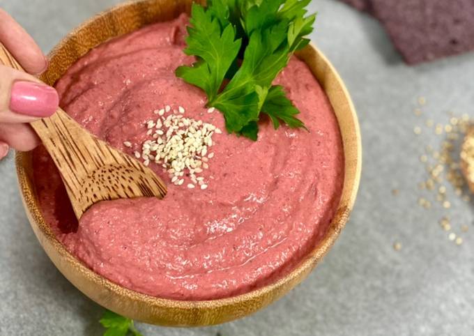 Houmous de betterave rouge