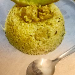 A picture of Soya chunks mini rice.
