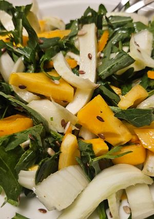 Foto di Insalata di cachi, rucola e finocchi
