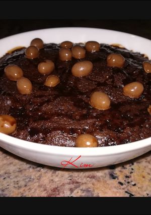A picture of Moist microwave chocolate cake.
