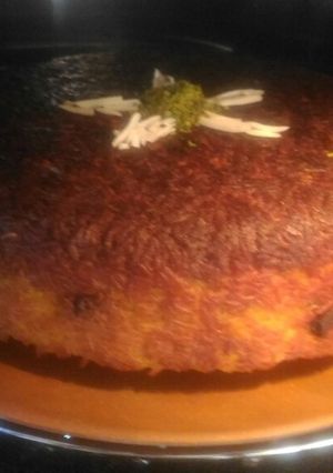 عکسی از دستور ته چین گوشت و بادنجون