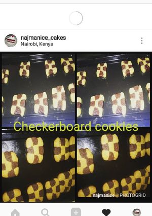 A picture of Checkerboard cookies baked for my kids.
