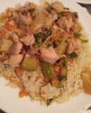 Chapsui de pollo con arroz