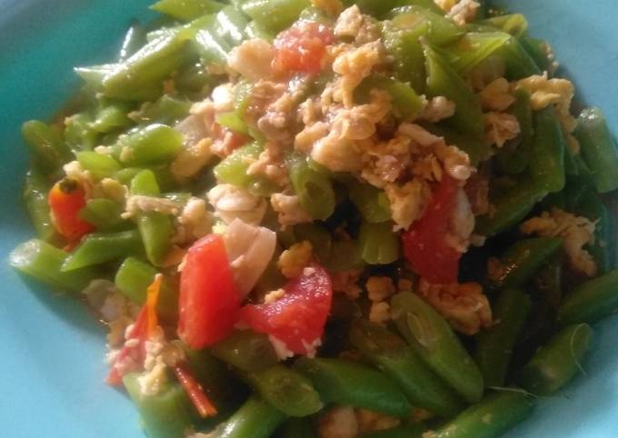 Resep: Tumis buncis telur Menu Enak