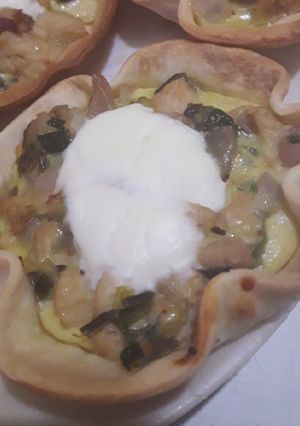 Una foto de Tartaletas de pollo y champigñon (light)