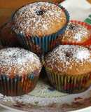 Muffins de arándanos azules y naranja
