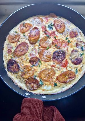A picture of Plantain and Ham Frittata.
