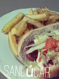 Foto principal de Hot dog con queso y panceta