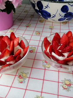 Una foto de Fresas con Nata
