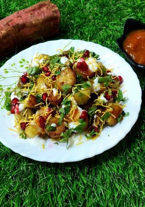 A picture of Shakar Kand Chaat.