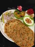 Laccha Paratha with Aloo Sabzi