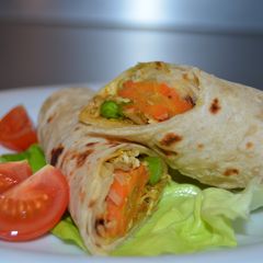 A picture of Chicken kathi rolls.