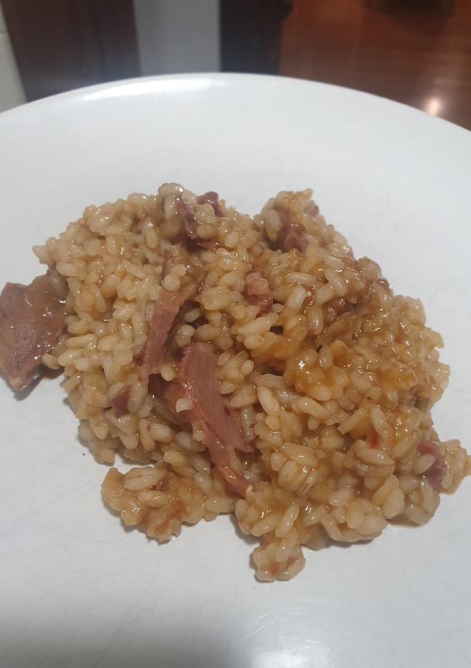 Una foto de Arroz meloso de carrillera