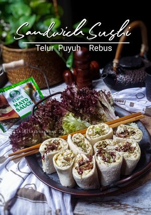 Gambar Sandwich sushi telur puyuh rebus #iladila