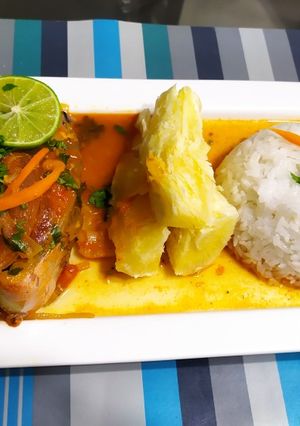 A picture of Peruvian Fish Stew (Sudado de Pescado Bonito).