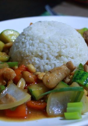 Una foto de Pollo kung pao