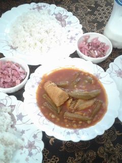عکسی از دستور خورش بامیه