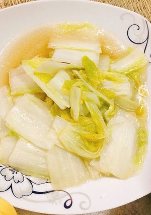 Hình của món Cải bao xào tỏi.