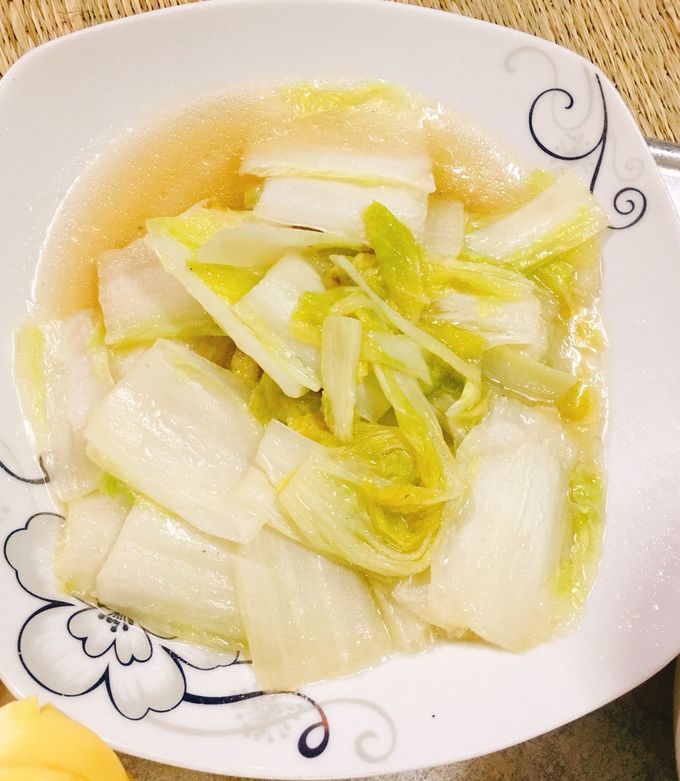 Hình của món Cải bao xào tỏi.