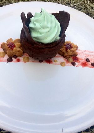 Una foto de “Dulce sueño de Navidad” Helado de vainilla
