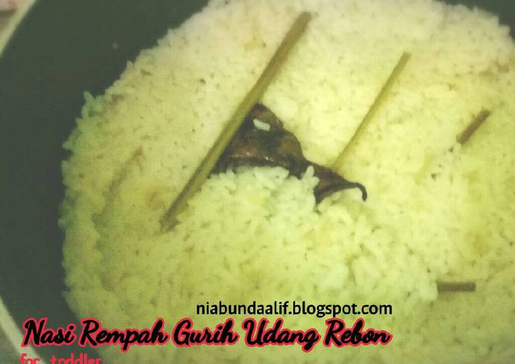 Nasi Rempah Gurih Udang Rebon (toddler meal)