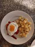 Cubed French Fries with Eggs and Peppers