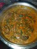 Ogbono soup with goat meat