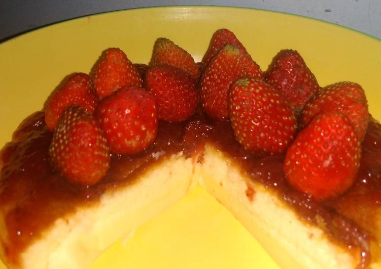 Resep Strawberry Cheesecake Ekonomis Anti Gagal