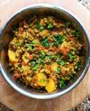 String Beans/Long Beans (Chawli) and Potato Subji