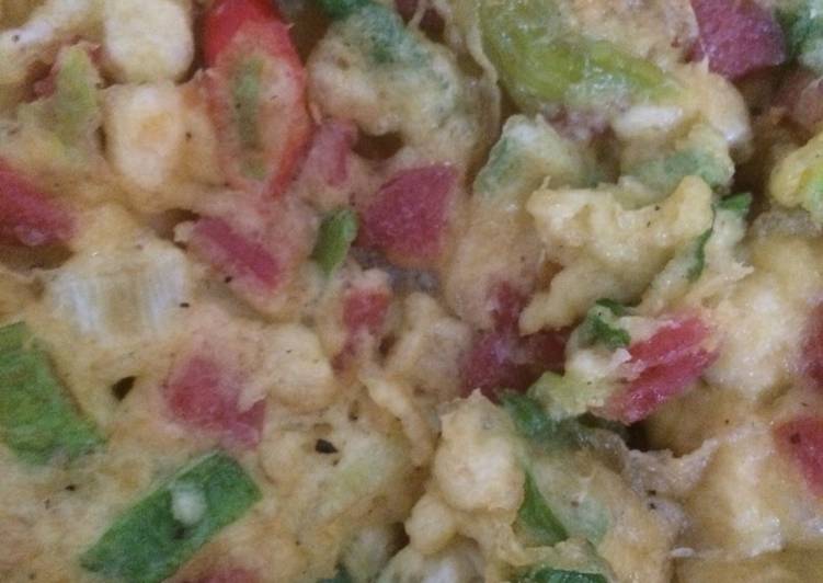 Martabak telur abal-abal atau telur dadar campur