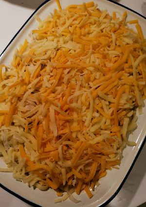 A picture of Tetrazzini w Chicken and mushrooms.
