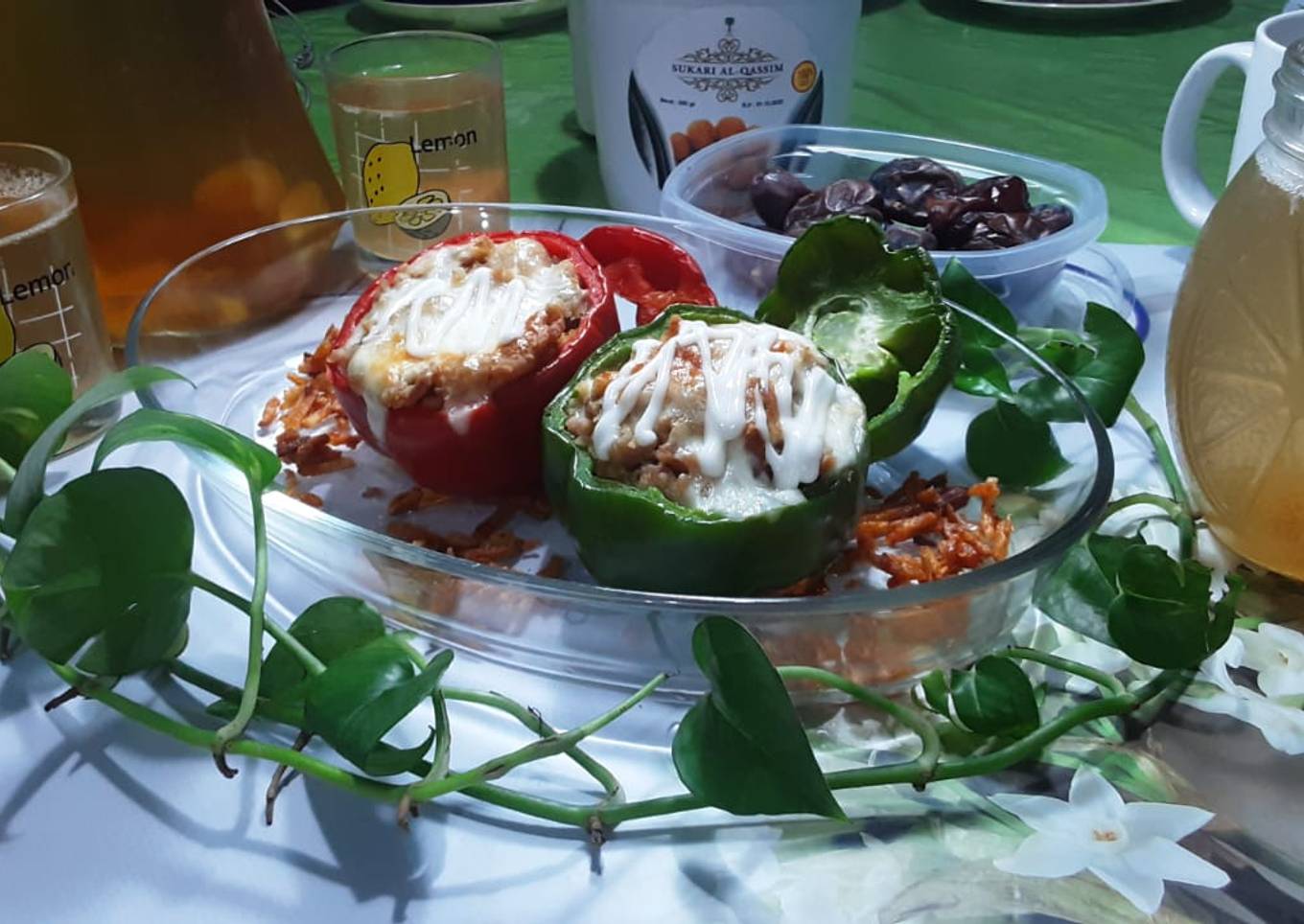 Paprika Panggang keju Mozarella cita rasa Indonesia
