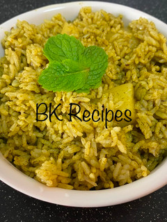 புதினா ரைஸ் Mint rice செய்முறை முக்கிய புகைப்படம்