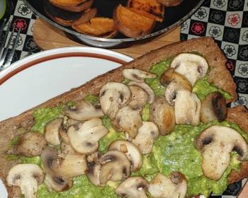 New Recipe Mushroom avocado toast vegan Delicious Perfect