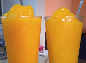 Una foto de Sorbete o raspado de mango