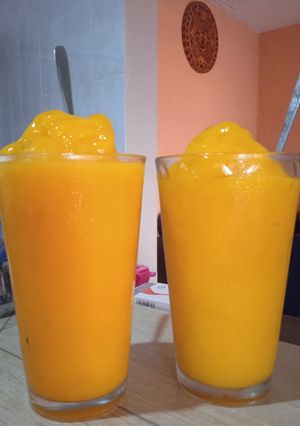 Una foto de Sorbete o raspado de mango