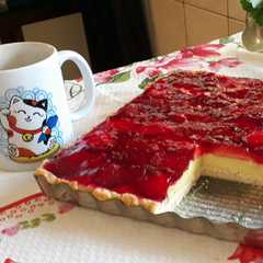 Una foto de Tarta light de frutilla y pastelera